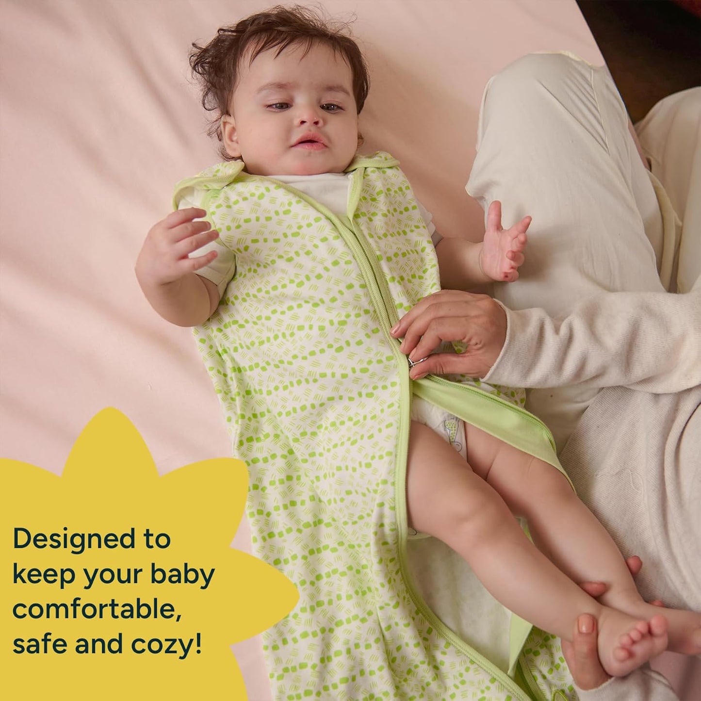 EDZZEL Baby 0.5 TOG Sleep Sack - Premium Organic Cotton, Lightweight Wearable Blanket for Newborns, Infants & Toddlers (0-24 Months), Unisex Baby Sleeping Bag, Gifts for Babies